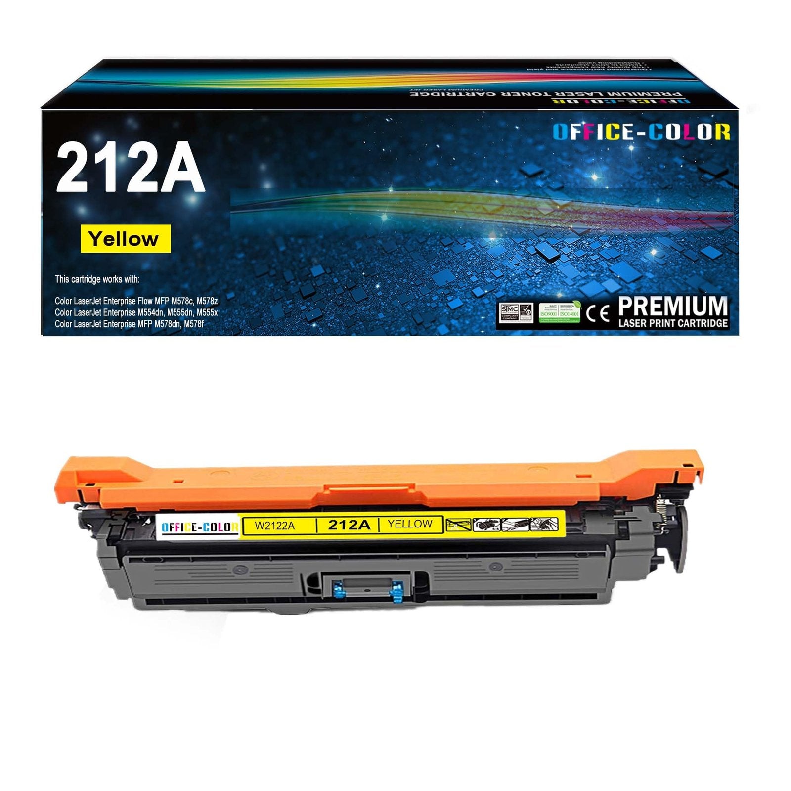 Compatible HP 212A Yellow Toner Cartridge – (W2122A) HP