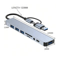 8-in-1 USB-C Hub: Expand Device Connectivity, Compatible with Various Devices ColorWaves