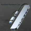8-in-1 USB-C Hub: Expand Device Connectivity, Compatible with Various Devices ColorWaves