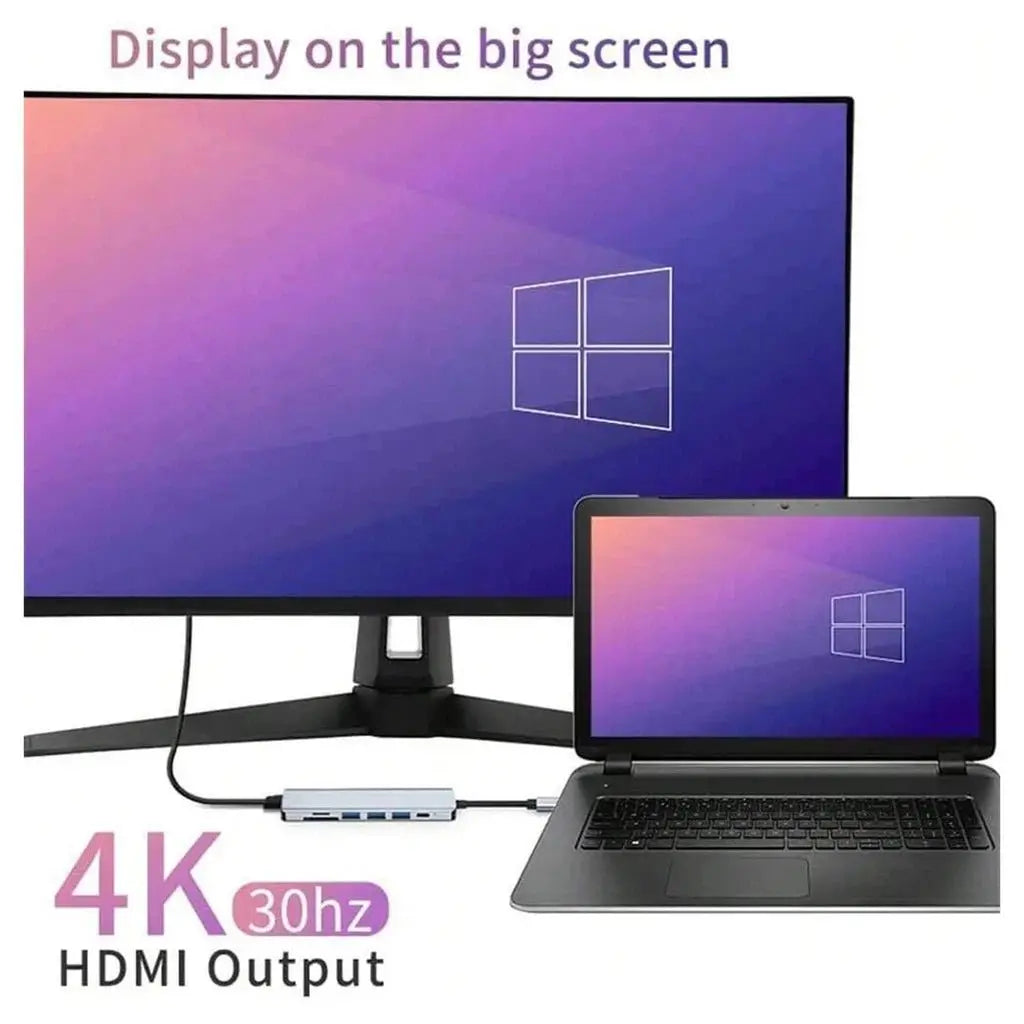 8-in-1 USB-C Hub: Expand Device Connectivity, Compatible with Various Devices ColorWaves