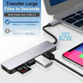 8-in-1 USB-C Hub: Expand Device Connectivity, Compatible with Various Devices ColorWaves