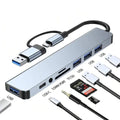 8-in-1 USB-C Hub: Expand Device Connectivity, Compatible with Various Devices ColorWaves