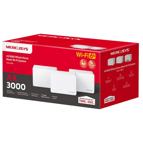 Mercusys AX3000 Whole Home Mesh Wi-Fi 6 System with PoE (Pack of 3) Mercusys