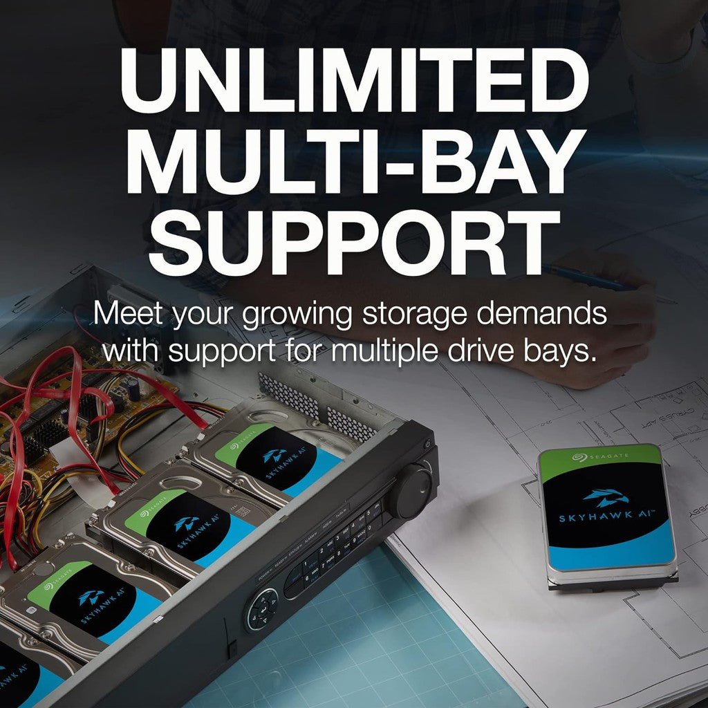 Seagate Skyhawk AI 10 TB Video Internal Hard Drive HDD (ST10000VE001) ColorWaves