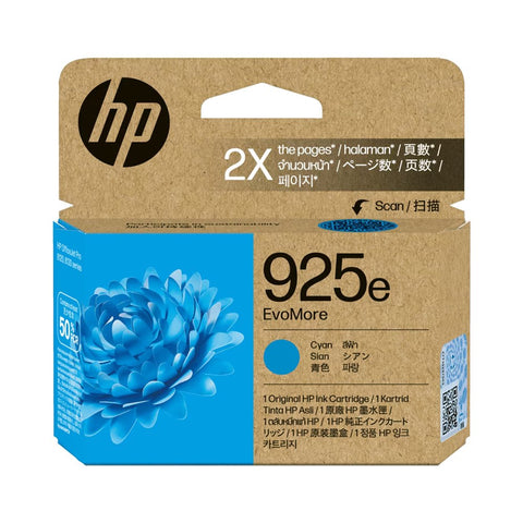 HP 925e EvoMore Cyan Original Ink Cartridge HP