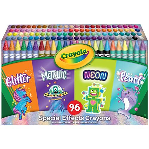 96 ct. Special Effects Crayons Neon, Metallic, Pearlescent & Glitter Crayons, ColorWaves