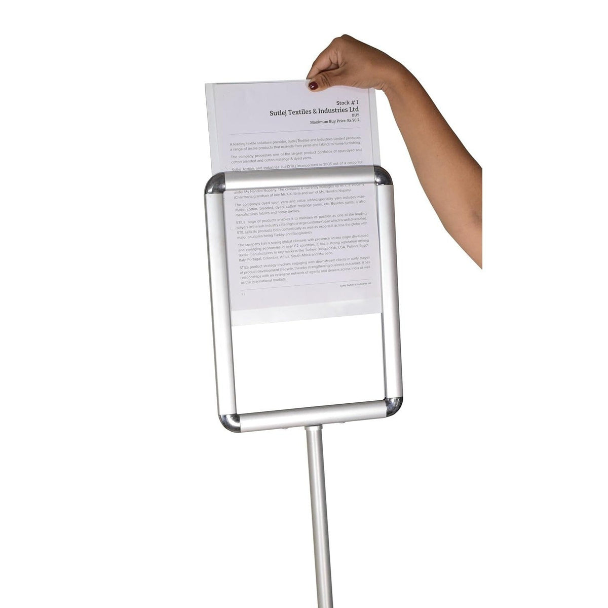 A4 Adjustable Steel Poster Stand ColorWaves