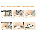 Atlas A4 Size Metal Base Paper Cutter With Handle ColorWaves