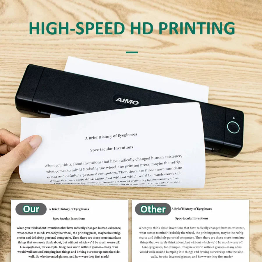 AIMO M08F A4 Mobile Printer – Wireless Portable Thermal Printer Aimo
