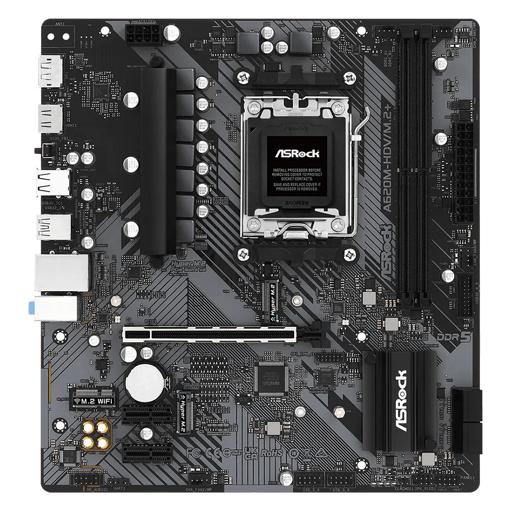 ASRock A620M-HDV/M.2+ AMD AM5 Motherboards ColorWaves