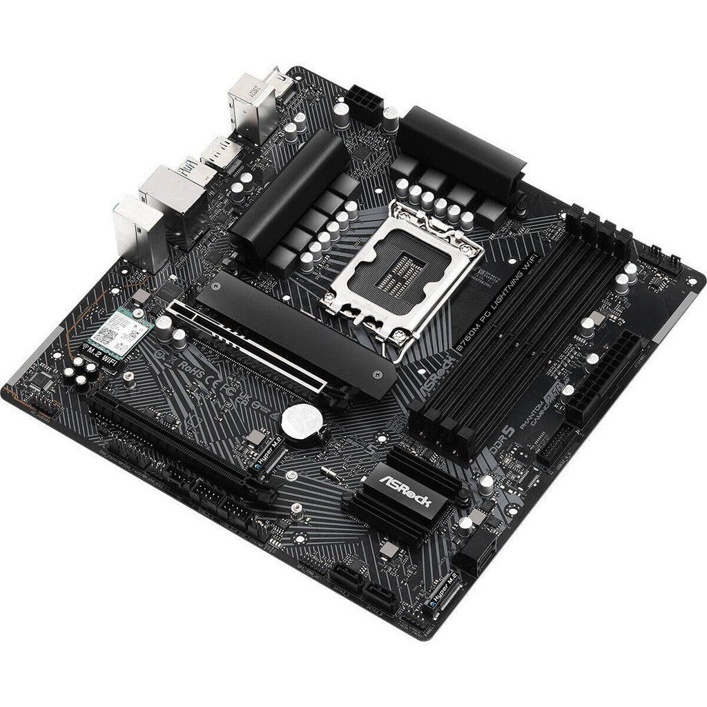 ASRock B760M PG Lightning D5 MATX WIFI Intel LGA 1700 Motherboard ColorWaves