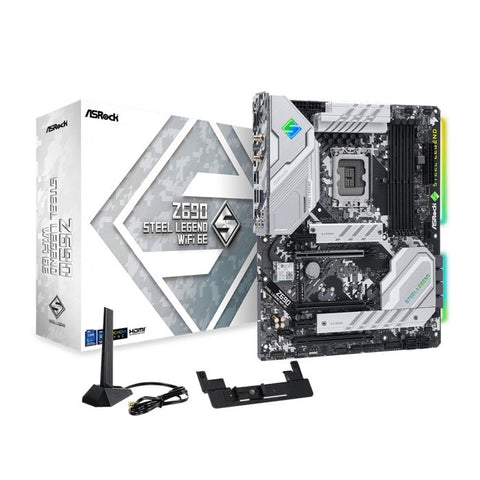 ASRock Intel Z690 Steel Legend WIFI-6E DDR4 ATX Motherboard ColorWaves