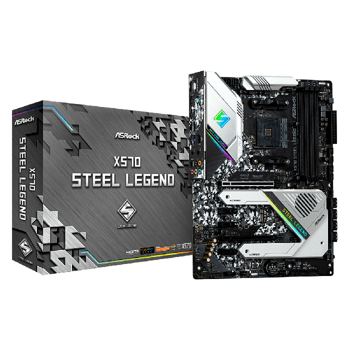 ASRock X570 Steel Legend DDR4 Motherboard ColorWaves