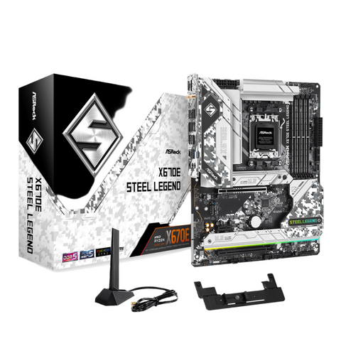 ASRock X670E Steel Legend AMD AM5 EATX AMD AM5 Motherboard ColorWaves