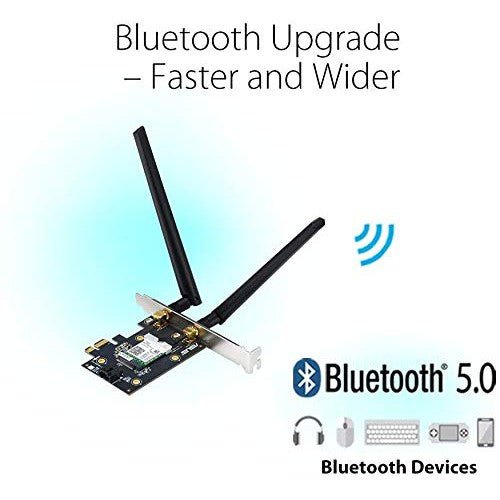 ASUS (PCE-AX3000) Dual Band PCI-E Wi-Fi 6 Adapter - 5GHz (2402 Mbps) / PCI-E ColorWaves