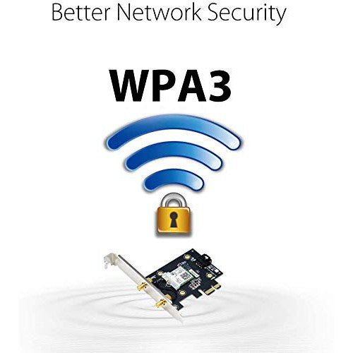 ASUS (PCE-AX3000) Dual Band PCI-E Wi-Fi 6 Adapter - 5GHz (2402 Mbps) / PCI-E ColorWaves