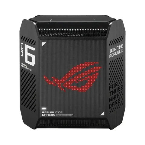 ASUS ROG Rapture (GT6 AX10000) Tri-Band WiFi 6 Gaming Mesh Router - 5GHz (4804Mbps) / USB 3.2 Gen 1 / Gigabit WAN / Gigabit LAN ColorWaves