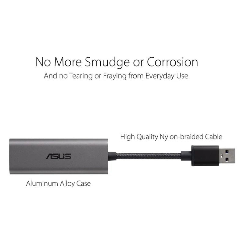 ASUS (USB-C2500) Ethernet Adapter - USB 3.2 Gen1 Type-A / LAN ColorWaves