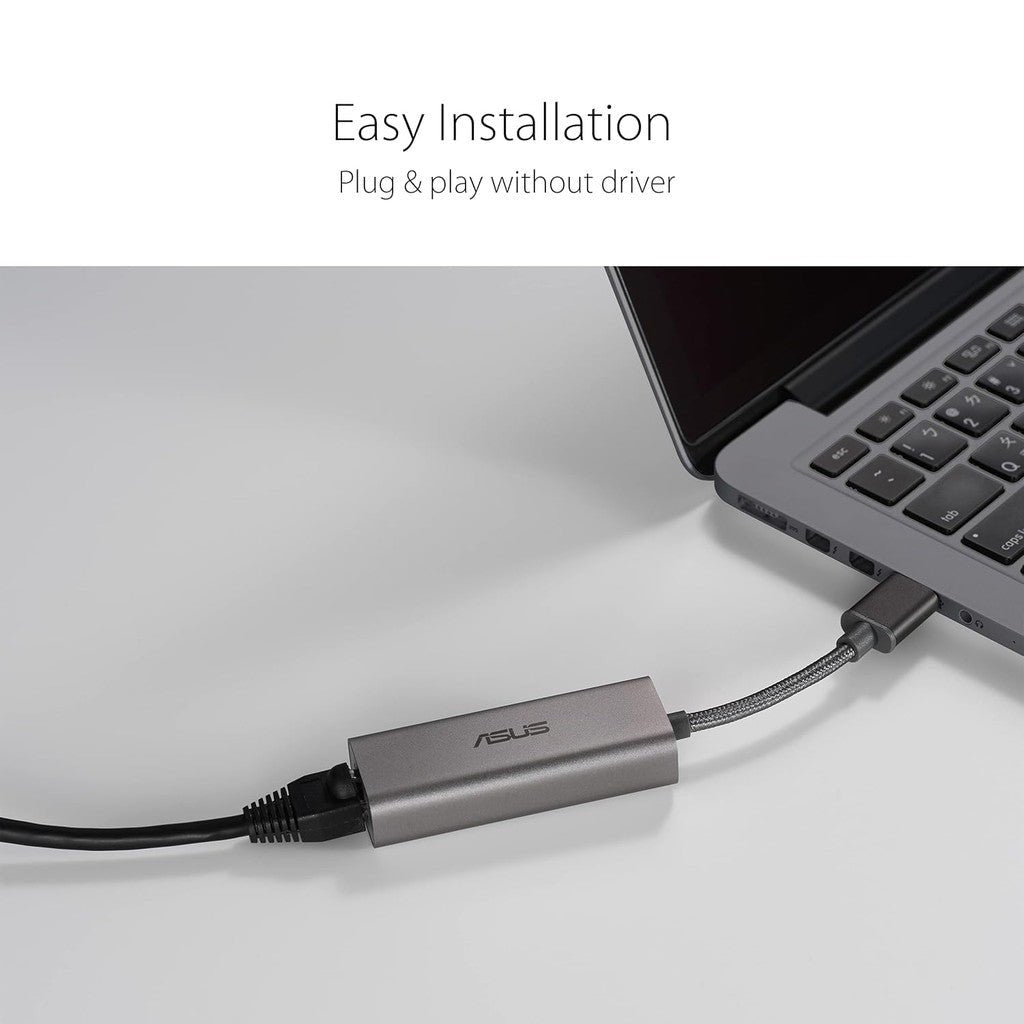 ASUS (USB-C2500) Ethernet Adapter - USB 3.2 Gen1 Type-A / LAN ColorWaves