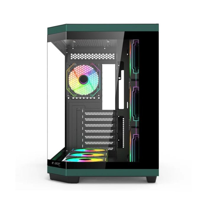 Acer V950 Mid Tower Two Panel Front & Left Side Tempered Glass Case with 7 RGB Fans - Black ColorWaves