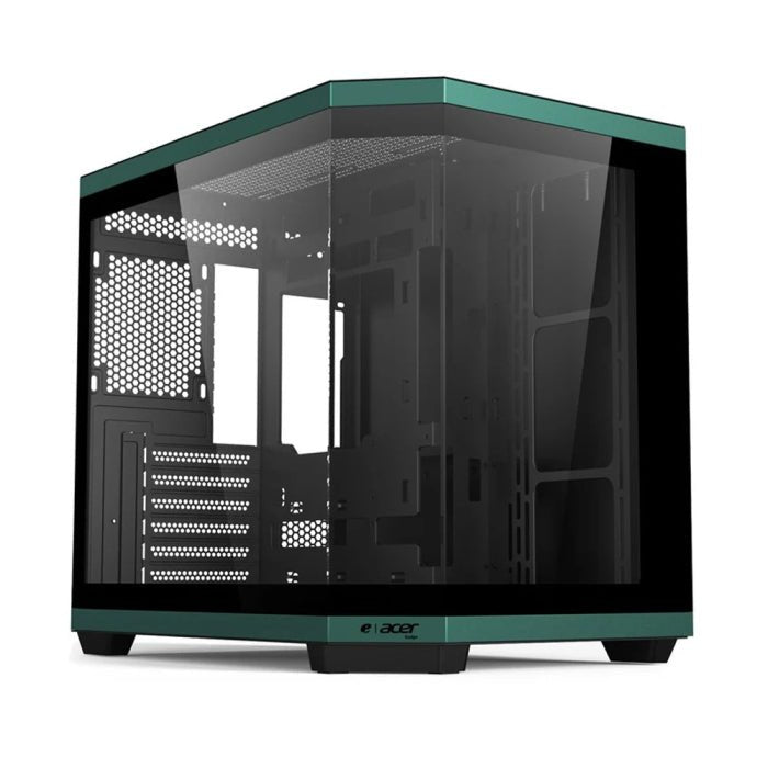 Acer V950 Mid Tower Two Panel Front & Left Side Tempered Glass Case with 7 RGB Fans - Black ColorWaves