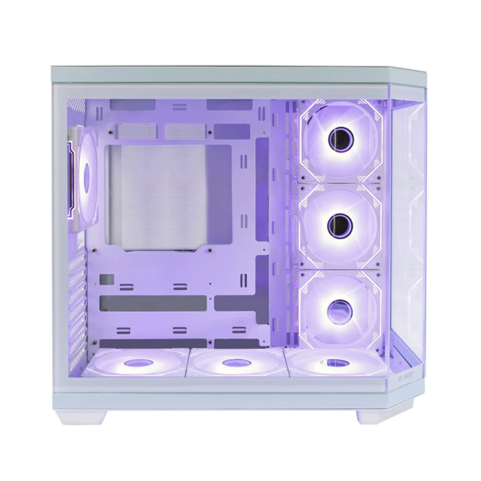 Acer V950 Mid Tower Two Panel Front & Left Side Tempered Glass Case with 7 RGB Fans - White ColorWaves