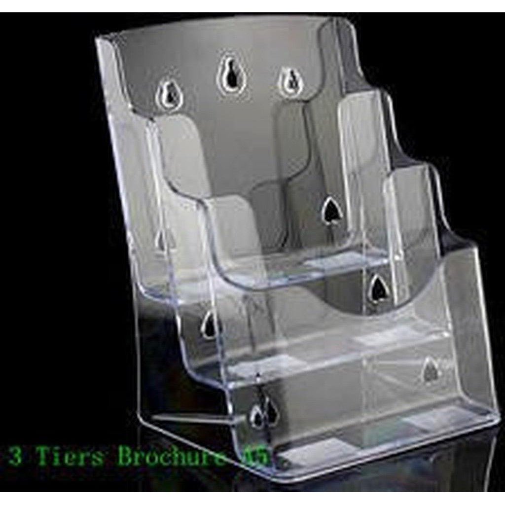 Acrylic 3 Compartments Stand A4 Size ColorWaves
