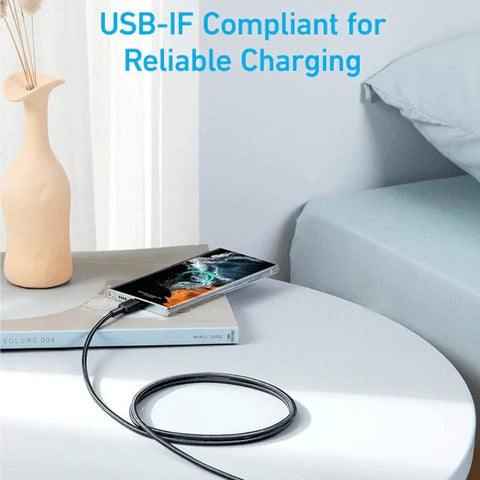 Anker 322 USB-C to USB-C Cable - 60W / 0.9 Meter / Black ColorWaves