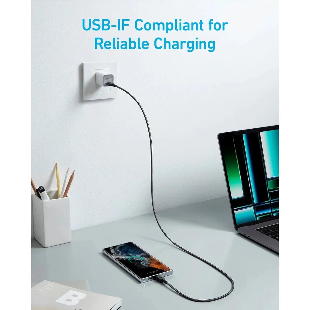 Anker 322 USB-C to USB-C Cable - 60W / 0.9 Meter / Black ColorWaves