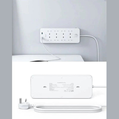 Anker 342 USB Power Strip 8 in 1 - White ColorWaves