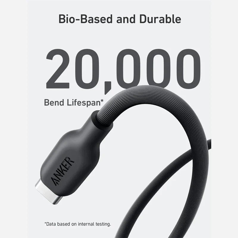 Anker 542 USB-C to Lightning Cable (Bio-Based) (0.9m/3ft) -Black ColorWaves