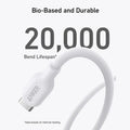 Anker 542 USB-C to Lightning Cable (Bio-Based) (0.9m/3ft) -White ColorWaves
