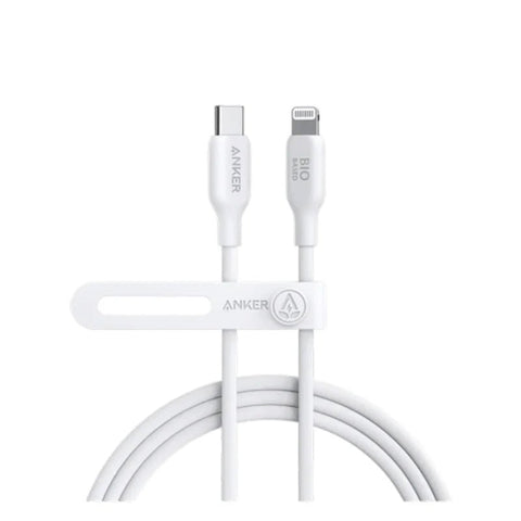Anker 542 USB-C to Lightning Cable (Bio-Based) (0.9m/3ft) -White ColorWaves