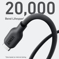 Anker 542 USB-C to Lightning Cable (Bio-Based) (1.8m/6ft) -Black ColorWaves