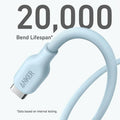 Anker 542 USB-C to Lightning Cable (Bio-Based) (1.8m/6ft) -Blue ColorWaves