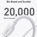 Anker 544 USB-C to USB-C Cable 140W (Bio-Based) (1.8m/6ft) -White ColorWaves