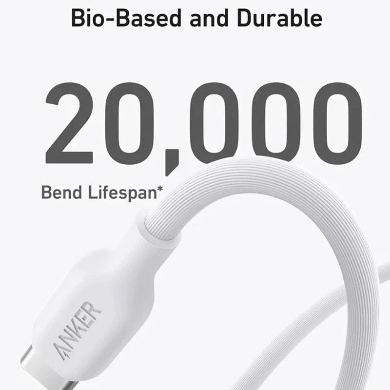 Anker 544 USB-C to USB-C Cable 140W (Bio-Based) (1.8m/6ft) -White ColorWaves