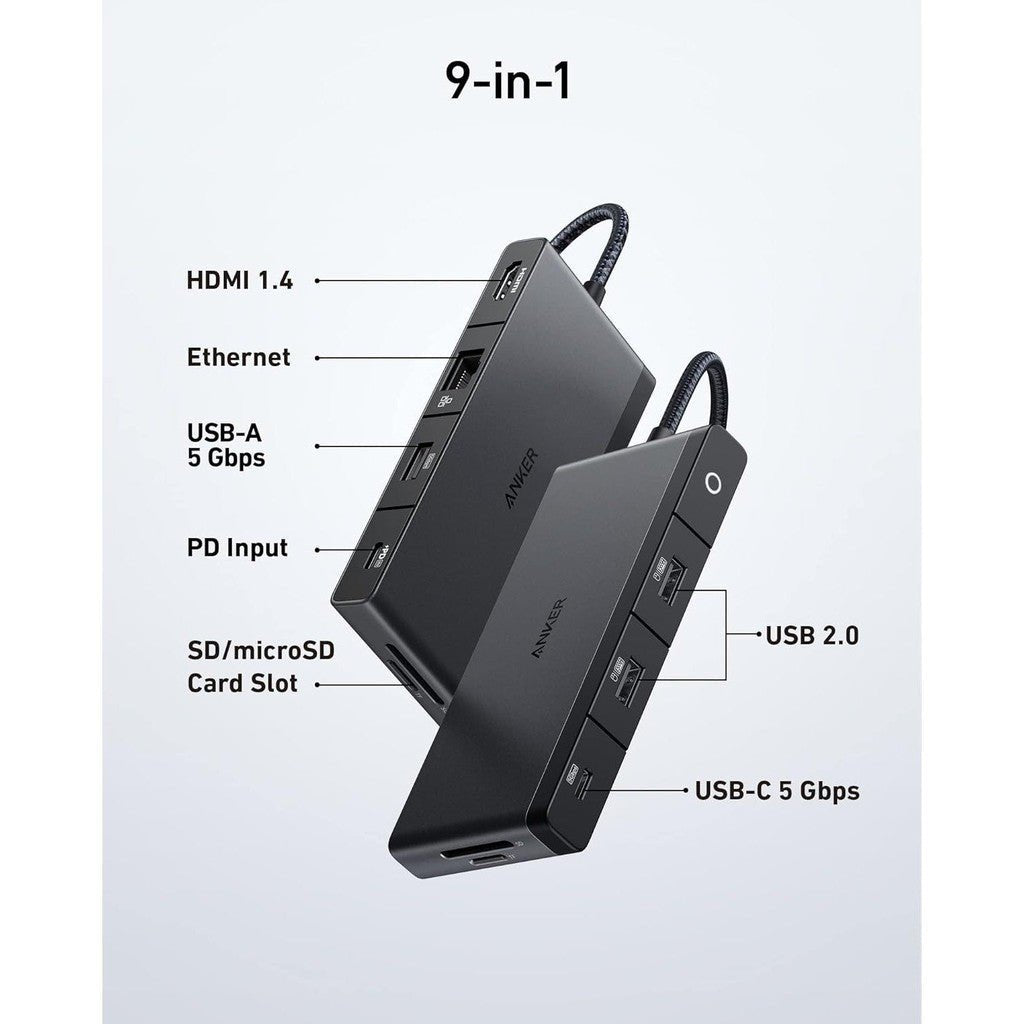 Anker 552 9-in-1 USB-C Hub - Black ColorWaves