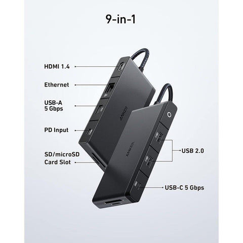 Anker 552 9-in-1 USB-C Hub - Black ColorWaves