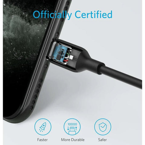 Anker PowerLine III Lightning Cable - USB-C / 0.9m / Black ColorWaves