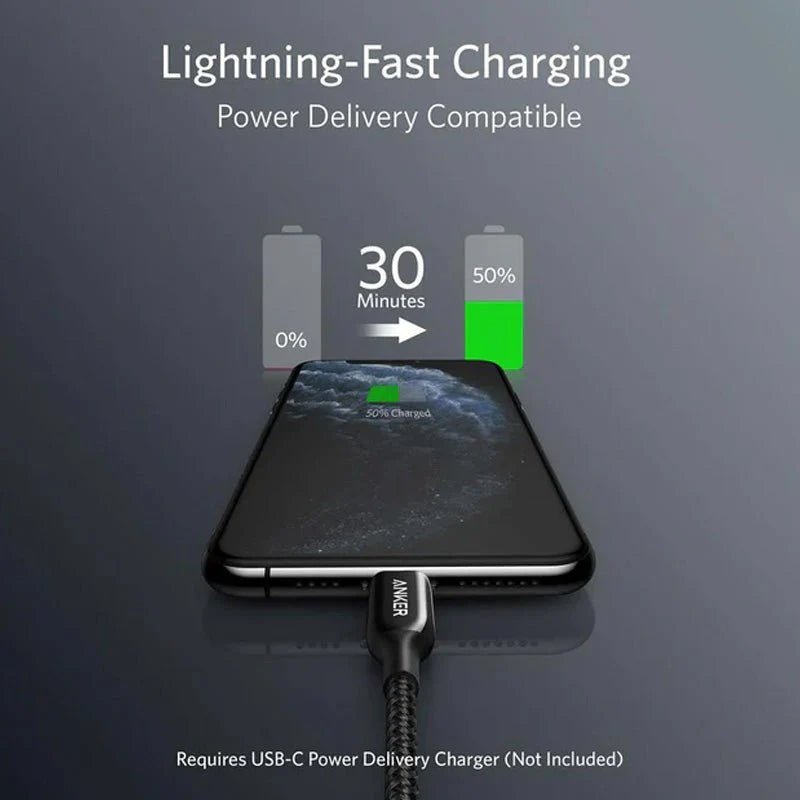 Anker PowerLine + III USBC to Lightning - 0.9m / Black ColorWaves