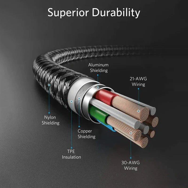 Anker PowerLine + III USBC to Lightning - 0.9m / Black ColorWaves