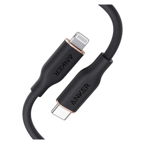 Anker Super Strong PowerLine lll Flow - USB-C to Lightning / 3ft / Black ColorWaves