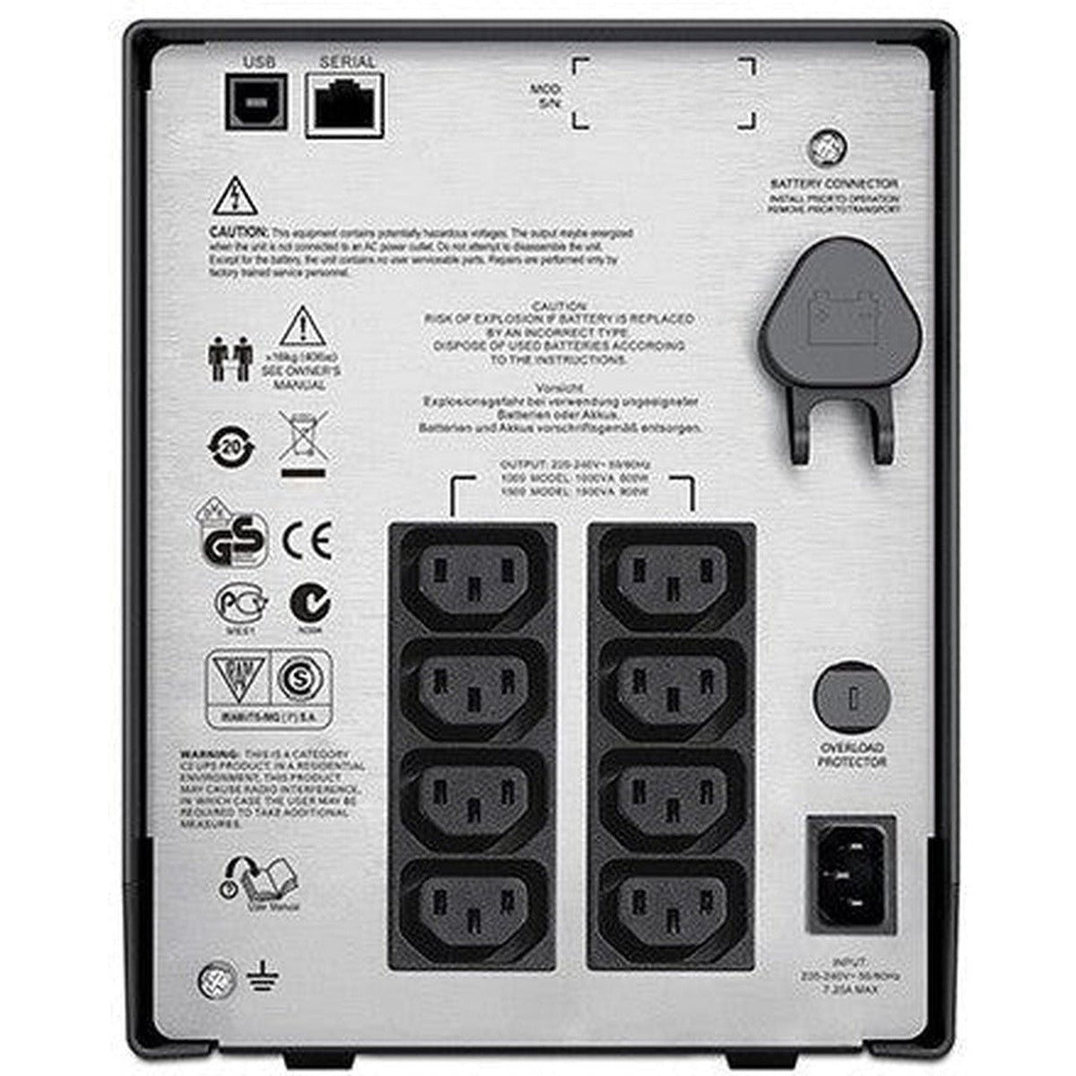 Apc Smart-Ups, Line Interactive, 750Va, Tower, 230V, 6X Iec C13 Outlets, Smartconnect Port+Smartslot, Avr, Lcd (Smt750Ic) ColorWaves