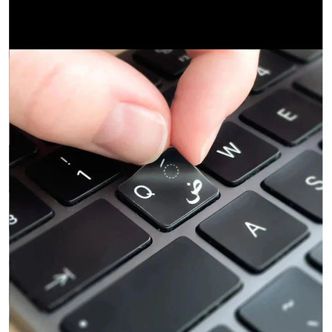 Arabic Keyboard Stickers - Black ColorWaves
