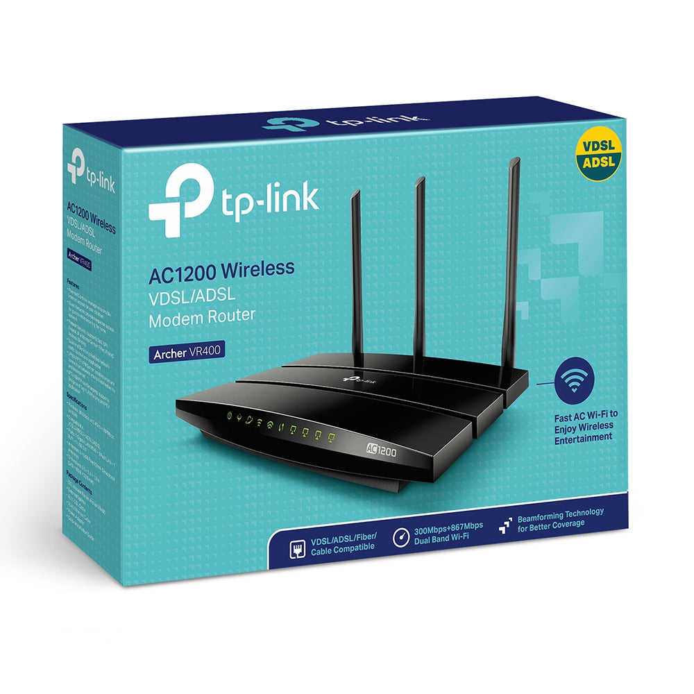 TP-Link Archer VR400 VDSL/ADSL Modem Router - 1.2Gbps / WAN / LAN / USB TP-Link