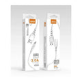Aspor A102 USB-C Fast Charging Data Cable - 3A / 1 Meter / White ColorWaves