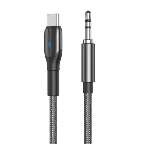 Aspor A233 Type-C Audio Cable - 3.5mm / 1.2 Meter / Black ColorWaves