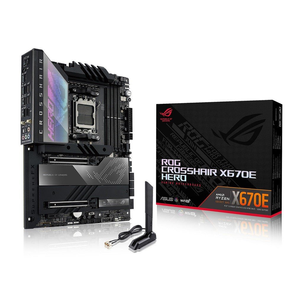 Asus AMD Rog CrossHair X670E HERO Gaming Motherboard ColorWaves