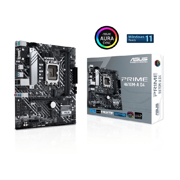 Asus Intel Prime H610M-K D4 DDR4 ATX Mother Board ColorWaves